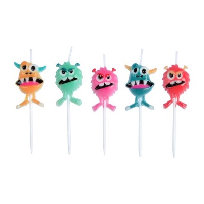 3D Monster Kerzen Set 5er, Homéa, bunt, Dekoration, Geschenkidee