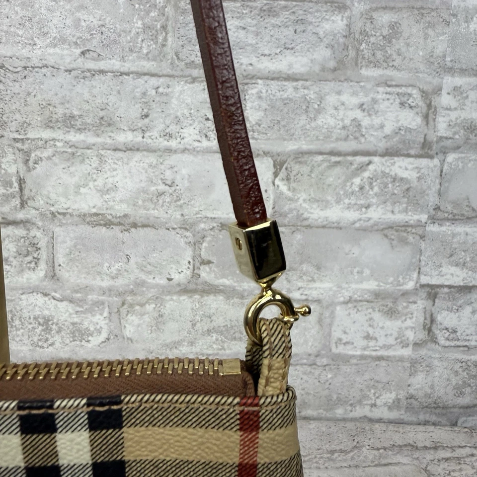 Burberry Haymarket Check Coated Canvas Pochette Bag Plaid Nova Check - Image 4 of 4