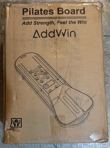 AddWin Pilates Board Black Adjustable Resistance Full Body Indoor 21x14x6 8lb