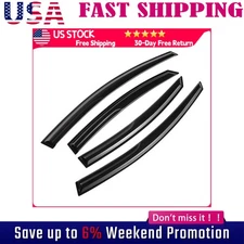 Window Visor For Hyundai Sonata 2011-2014 Out-Channel 4pcs Tape-on Black