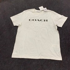 COACH Signature T Shirt In Organic Cotton Women's Size L White