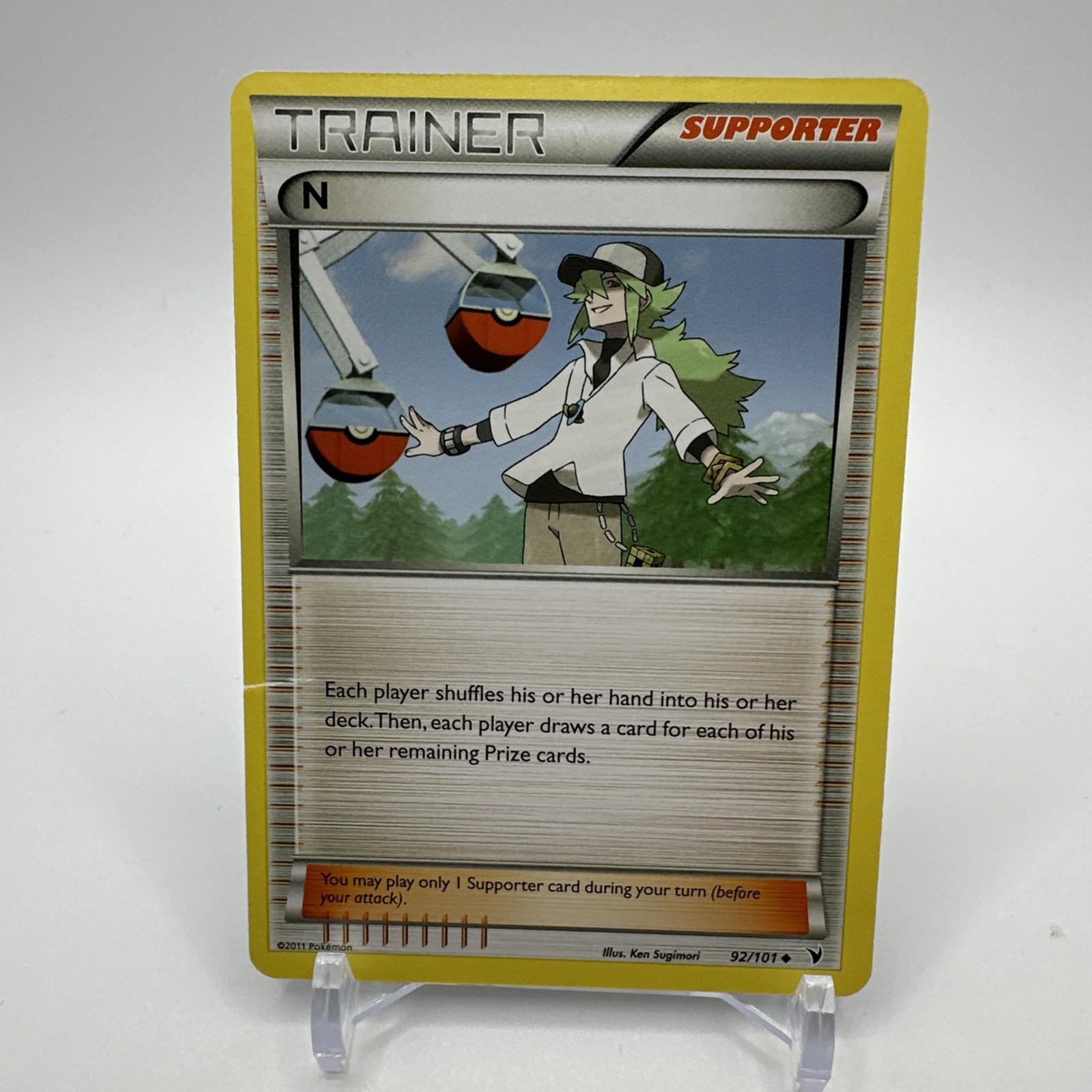 Trainer N 92/101 Pokémon Black & White 2011 Noble Victories Regular Uncommon LP