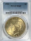 1923 Peace Dollar, MS 65 PCGS, NR.