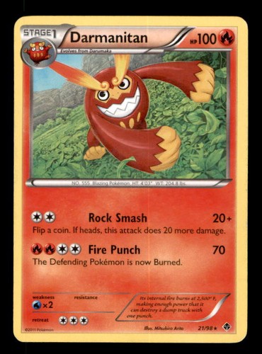 Darmanitan 21/98 Rare Emerging Powers Pokemon Moderately Played