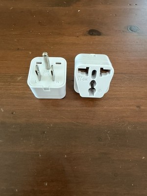 US Grounded Plug Adapter UK Plug into 3-Pin USA Plug - Type G to Type B (2 Pack)