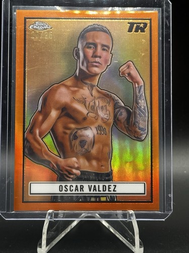 Oscar Valdez [Orange Refractor] #TRA-OV card