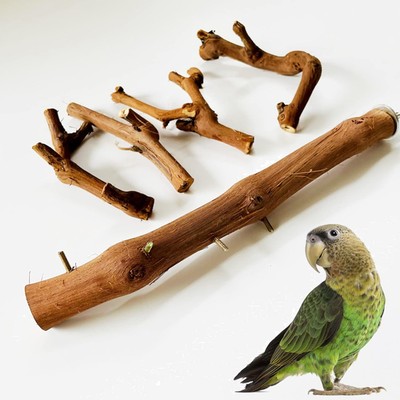 Vogel Sitzstangen Naturholz 30cm Mehrfach Weinreben Käfig Zubehör