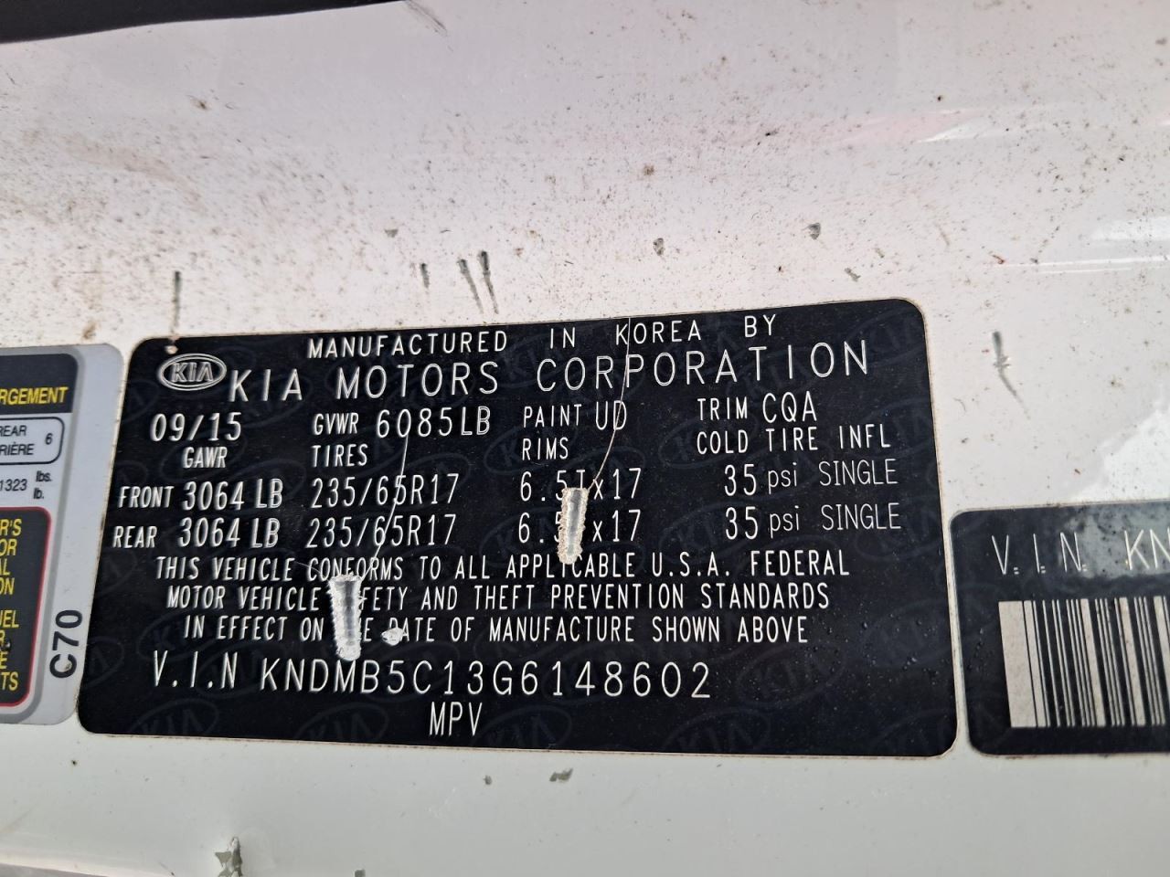 Air Bag Driver Wheel Fits 15-17 SEDONA 4794034 thumbnail 17