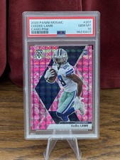 2020 Ceedee Lamb Mosaic #207 Pink Camo PSA 10 Rookie Card Dallas Cowboys?. rookie card picture