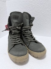 Botas altas de lona Levi’s para hombre con cremallera lateral gris talla 12 EU 46.5