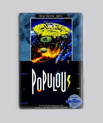 Populous  / Sega Genesis - 2''x3'' Fridge MAGNET (game retro vintage