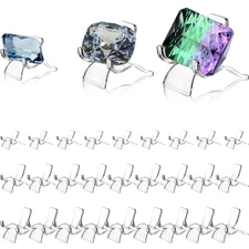 30 Pcs Crystal Stand Rock Holder Display Pedestal Easel for Mineral Rocks Coral