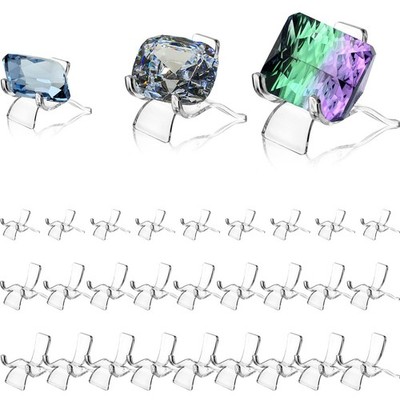 30 Pcs Crystal Stand Rock Holder Display Pedestal Easel for Mineral Rocks Coral