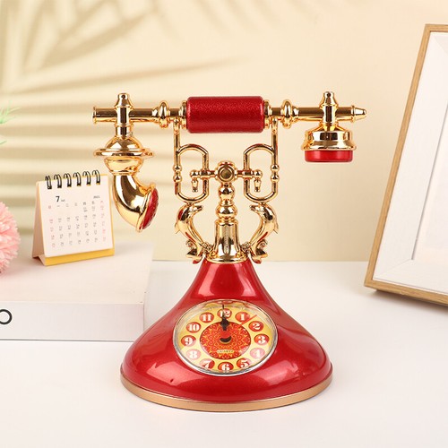 Retro Telephone Model Alarm Clock Creative Timekeeper Desktop Table Ornament _t - Picture 14 of 15
