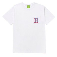 HUF TEAM H POCKET Men's S/S T-Shirt - White - Medium - NWT