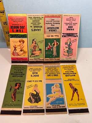 Lot of 5 George D'Ancona Pinup Matchbooks for Cafes and Bars #D