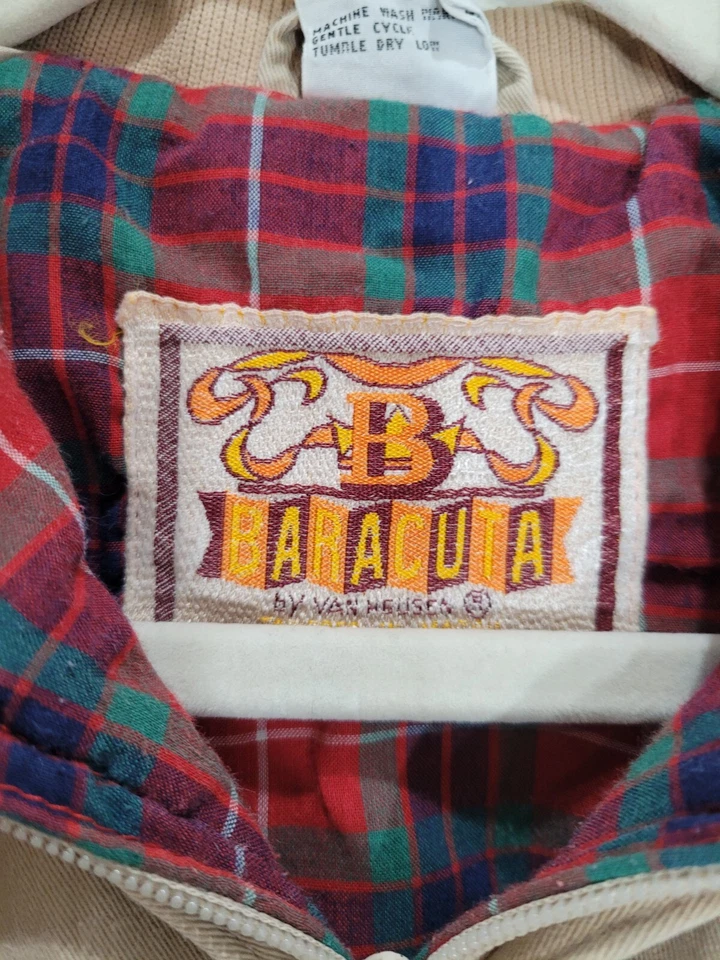 Chaqueta Baracuta Bomber 319 Van Heusen para niños talla M azul marino manga larga ropa de calle Foto 3 de 4
