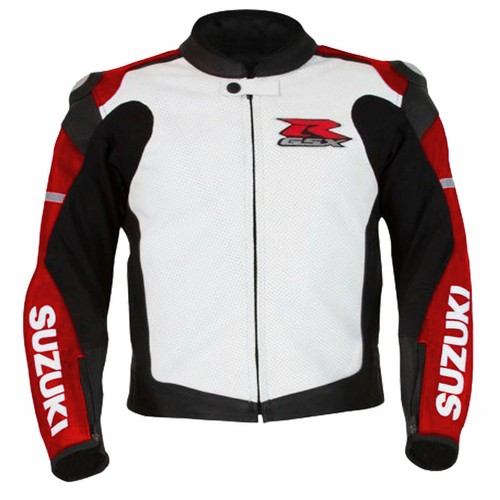 Blouson Moto Cuir DeadPool - Course/piste - Homme - Avec Protections CE - Neuf