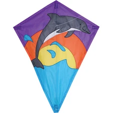 Kite Sunny Day Dolphin 25" Diamond Shape Single Line winder String..10. PR 15476