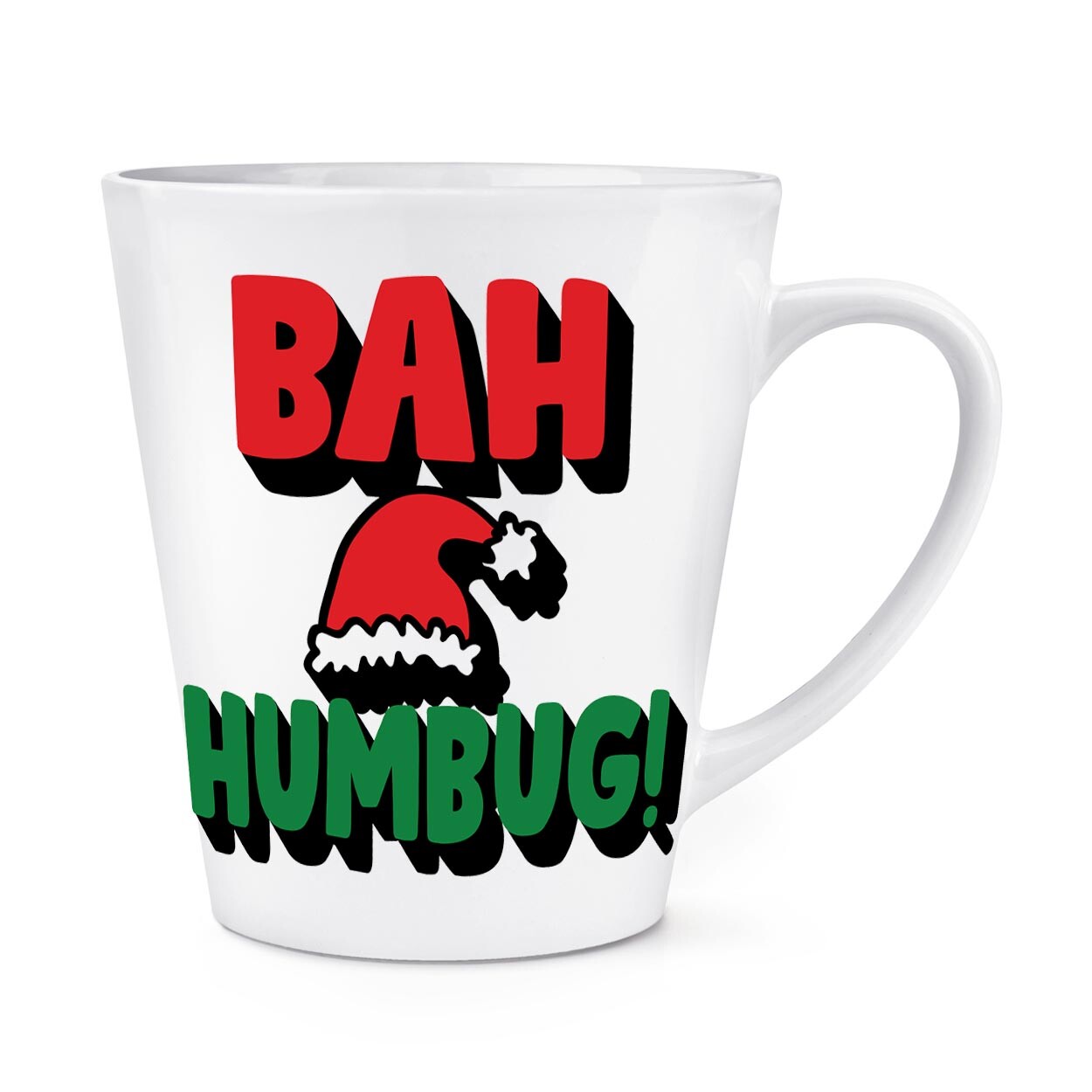 Bah Humbug! 12oz Latte Mug Cup Grumpy Christmas Rude Birthday Sarcastic Funny