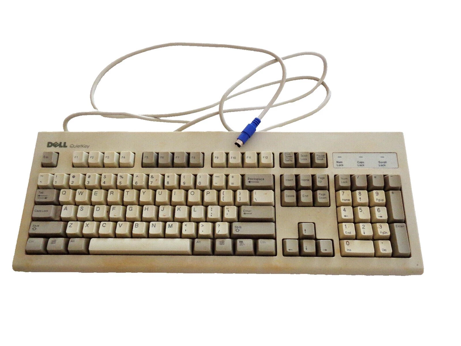 Los teclados de ordenador estándar Dell Blanco y teclados