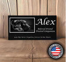 Granite Memorial Marker 6x12 Engraved Garden Stone for Pets, Humans Grave stone