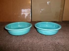 FIESTA Set Of 2 Homer Laughlin Aqua Blue 5.5" Coupe Soup Cereal Bowls Dish