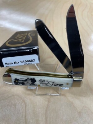 Case XX #W9100582 Farm Life Smooth Natural Bone Trapper 6254 SS