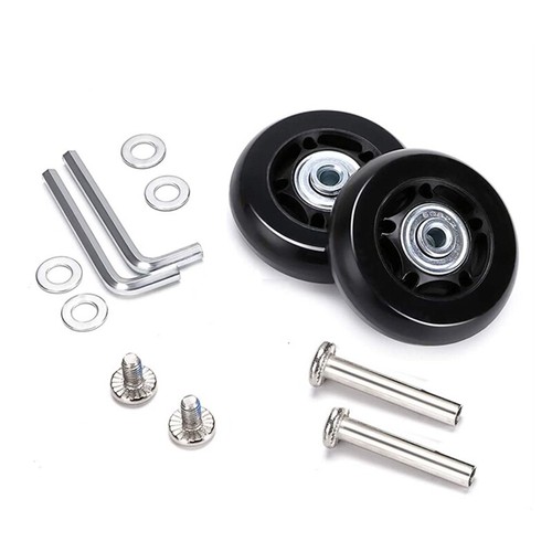Roues De Rechange Pour Valise - 70mm Extérieur, 6mm Intérieur, 23mm Largeur, Avec Essieux - 8