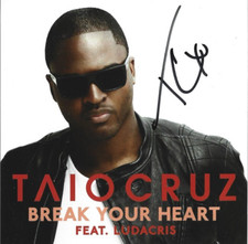 Taio Cruz REAL hand SIGNED Break Your Heart EP CD #2 COA Autographed