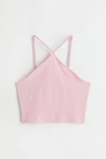 DIVIDED H&M Women Tops Basics Cotton Crop Top Sz XS PINK NEW -NWT