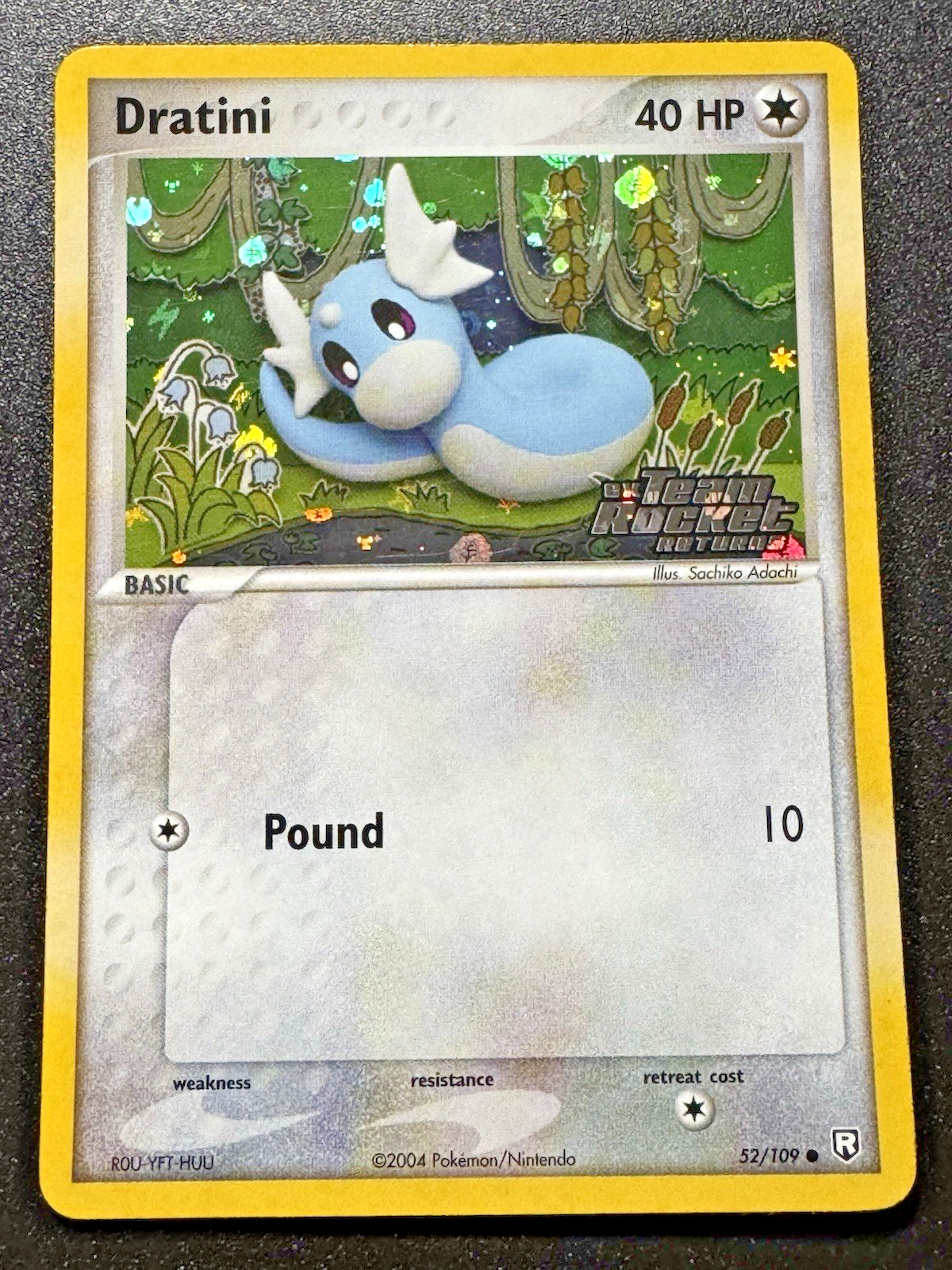 Dratini 52/109 EX Team Rocket Returns Pokemon Card Reverse Holo Foil Rare LP