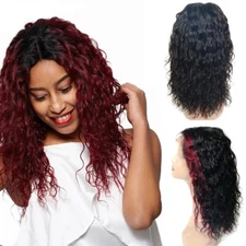 18inch 13x4x1 T Lace Frontal Wig Body Curly Brazilian Curly Hair Human Hair Wig