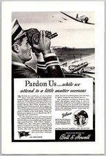 1943 Bell  Howell Movie Camera Ad War Time WWII Filmo Military Air Force