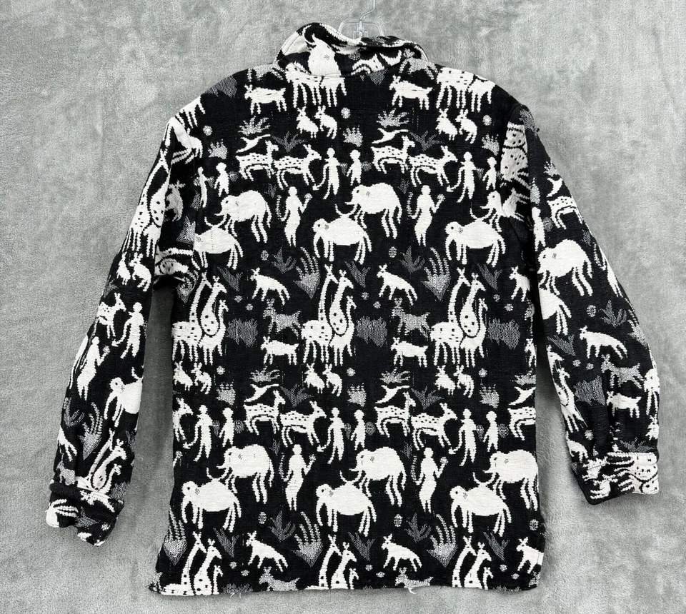 Bravo Jacket Womens Medium Safari Bohemian Button Woven Casual Pockets Western - Image 2 of 4