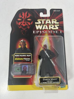 Star Wars Episode 1 Darth Maul Jedi (RARE) Figure Hasbro CommTech 1998 MOC (Z17)