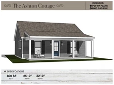 800 SQ FT Modern Farm House, 32'-0" x 25'-0", Floor Plans, House Plans