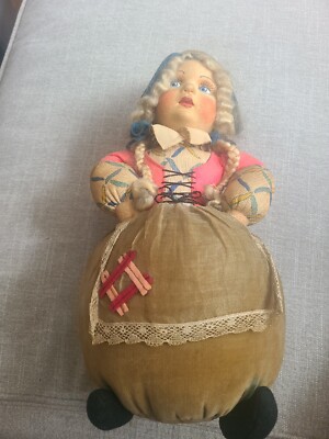 J.K. Farnell Alpha Toy Alpha Toys Working Music Box Doll Dutch Dress 