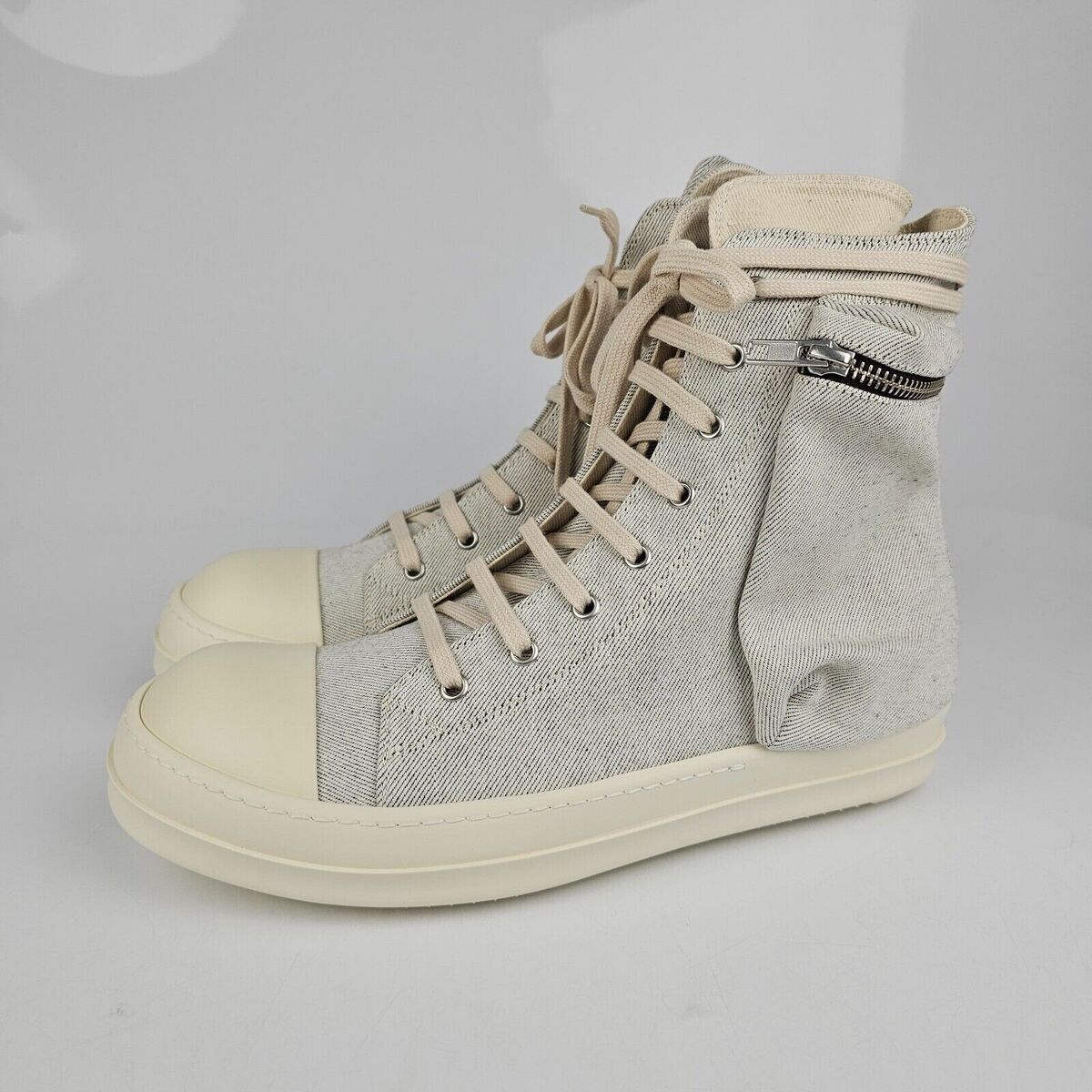 RICK OWENS DRKSHDW Ramones Cargo Melange/Milk High Top RICK OWENS DRKSHDW Ramones Cargo Melange/Milk High Top