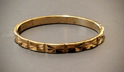 Hübscher & cooler schön ziselierter Bandring ~ 925 Sterling Silber / vergoldet