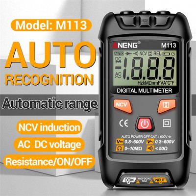 ANENG M113 Digital Multimeter 1999 Counts Auto-Ranging AC/DC Votage NCV Meter US