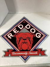 RED DOG "UNCOMMONLY SMOOTH" BEER SIGN RED DOG BEER SIGN MAN CAVE DECOR