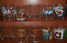 NUTELLA - FERRERO - LOTTO 10 BICCHIERI - PUFFI - BUGS BUNNY- WINX - EXPO