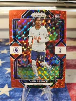 djed spence 2022-23 panini prizm mosaic red #300