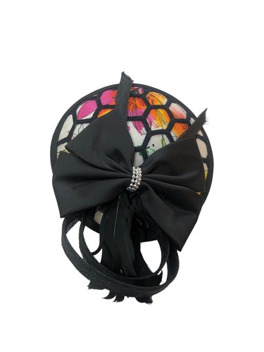 Cinta Flores Negro Fascinador Percher Diadema Sombrero Cóctel Festival Derby - Imagen 2 de 8