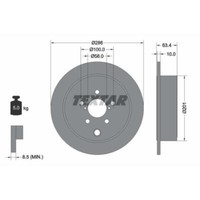 Textar 2X Bremsscheibe Hinten Ø286 Mm Voll FüR Subaru Forester Sh_ 2.0 AWD SG