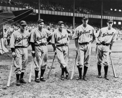 Detroit Tigers Glossy 11x14 Photo HANK GREENBERG CHARLIE GEHRINGER GOOSE GOSLIN