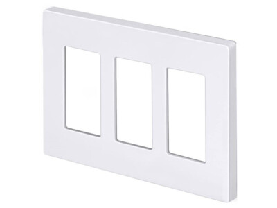 ENERLITES Screwless Decorator Wall Plate Child Safe Cover 3 Gang White
