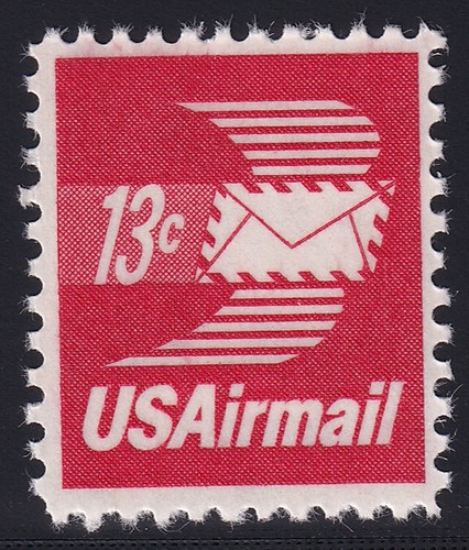 USA Sc #C79 - 13 Cent Karmin - postfrisch (U/M) sehr guter Zustand - geflügelter Luftpostumschlag - Bild 1 von 2