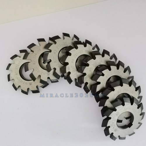 8Pcs/set Module M0.5~M3 PA20 Bore16~27mm 1#2#3#4#5#6#7#8# Involute Gear Cutters - Picture 1 of 12